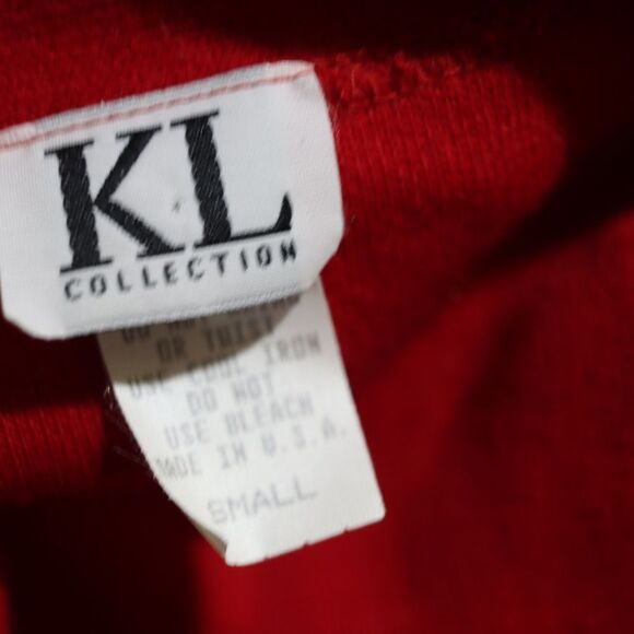 KL Collection Red Cardigan Sweater Vintage 90s USA Small - Picture 14 of 16